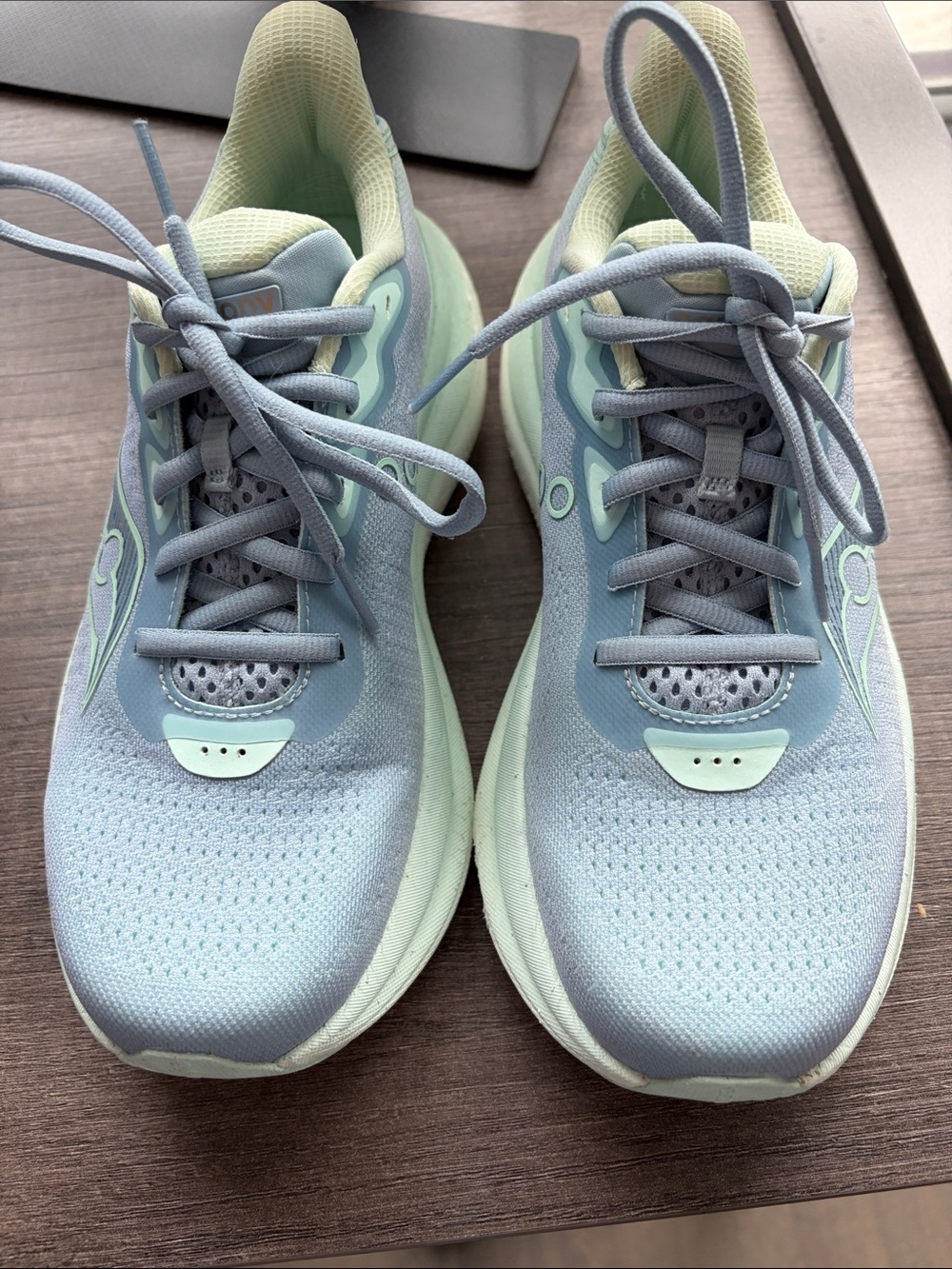 Saucony Women's Light Blue and Mint Running Sneakers